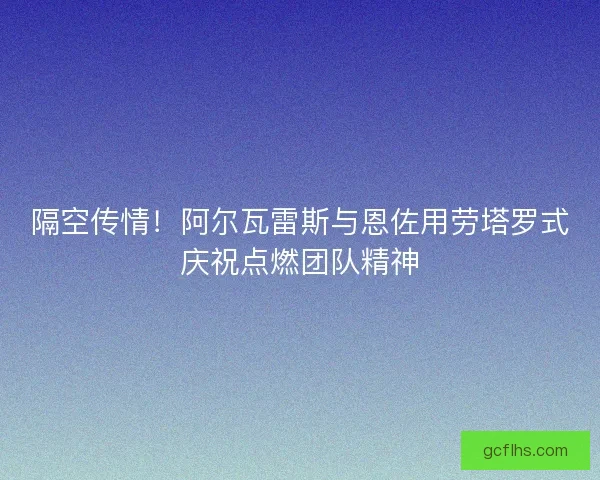 隔空传情！阿尔瓦雷斯与恩佐用劳塔罗式庆祝点燃团队精神